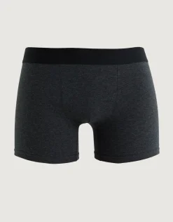 Plain Cotton Stretch Boxers in Black