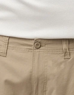 Plain Regular Fit Cargo Shorts in Tan