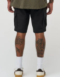 Plain Regular Fit Cargo Shorts in Tan