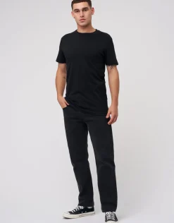Plain Slim Fit T Shirt in Black