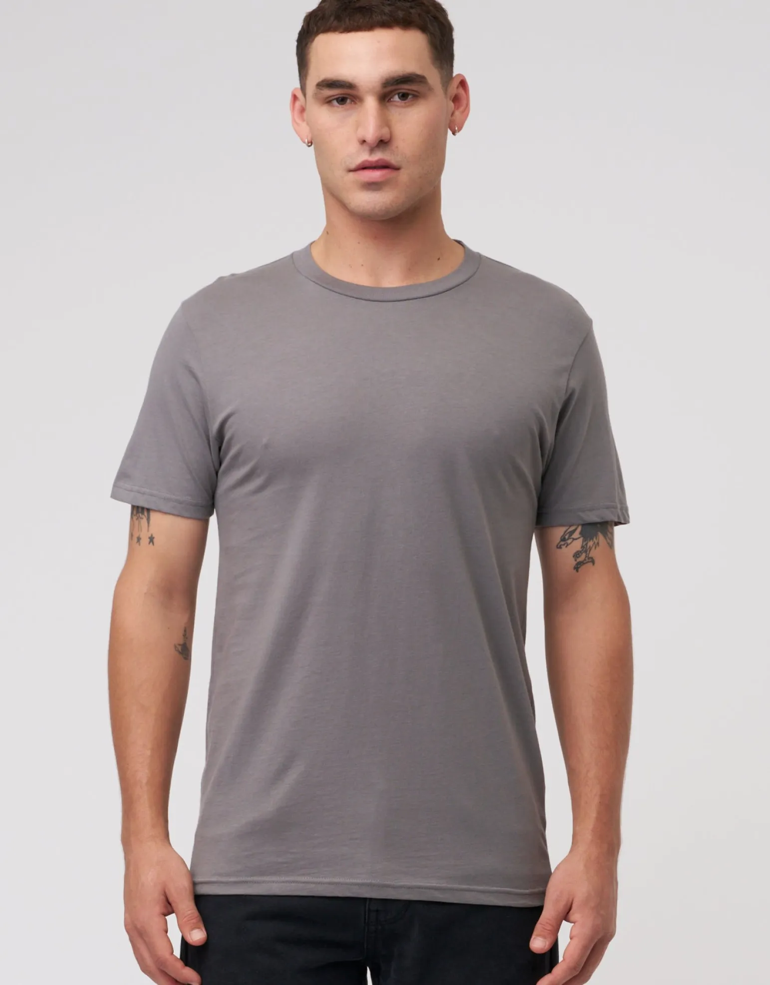 Plain Slim Fit T Shirt in Chocolate