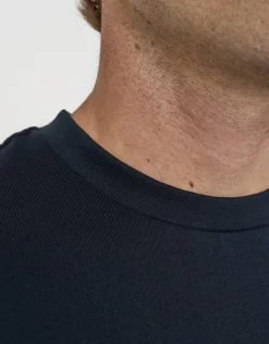 Plain Slim Fit T Shirt in Navy
