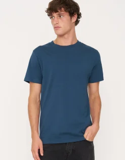 Plain Slim Fit T Shirt in Navy