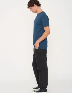 Plain Slim Fit T Shirt in Navy