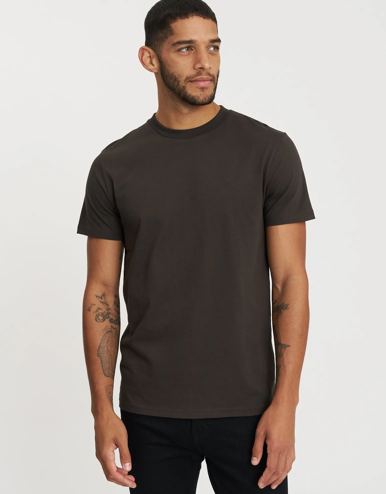 Plain Slim Fit T Shirt in Navy