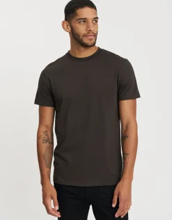 Plain Slim Fit T Shirt in Steel Grey