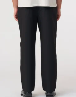 Pleated Elastic Waist Pants in Beige