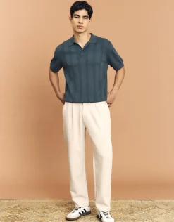 Pleated Elastic Waist Pants in Beige