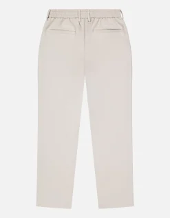 Pleated Elastic Waist Pants in Beige