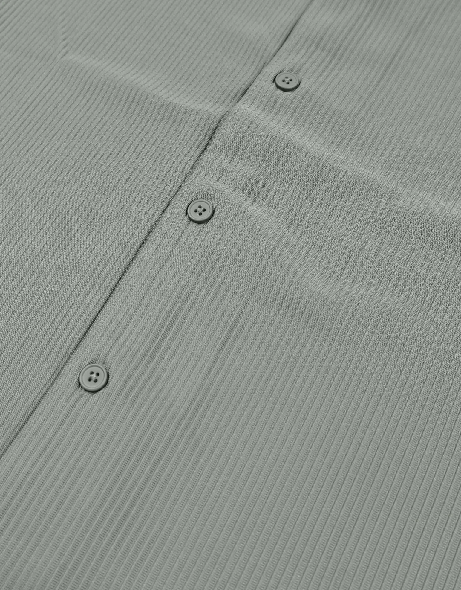Plisse Pleated Relaxed Short Sleeve Shirt in Putty Grey