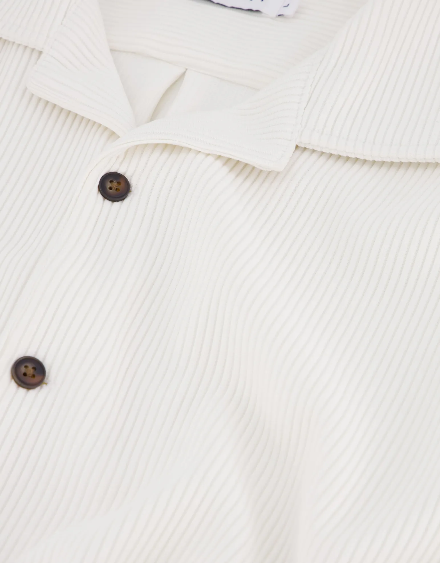 Plisse Pleated Relaxed Short Sleeve Shirt in Putty Grey