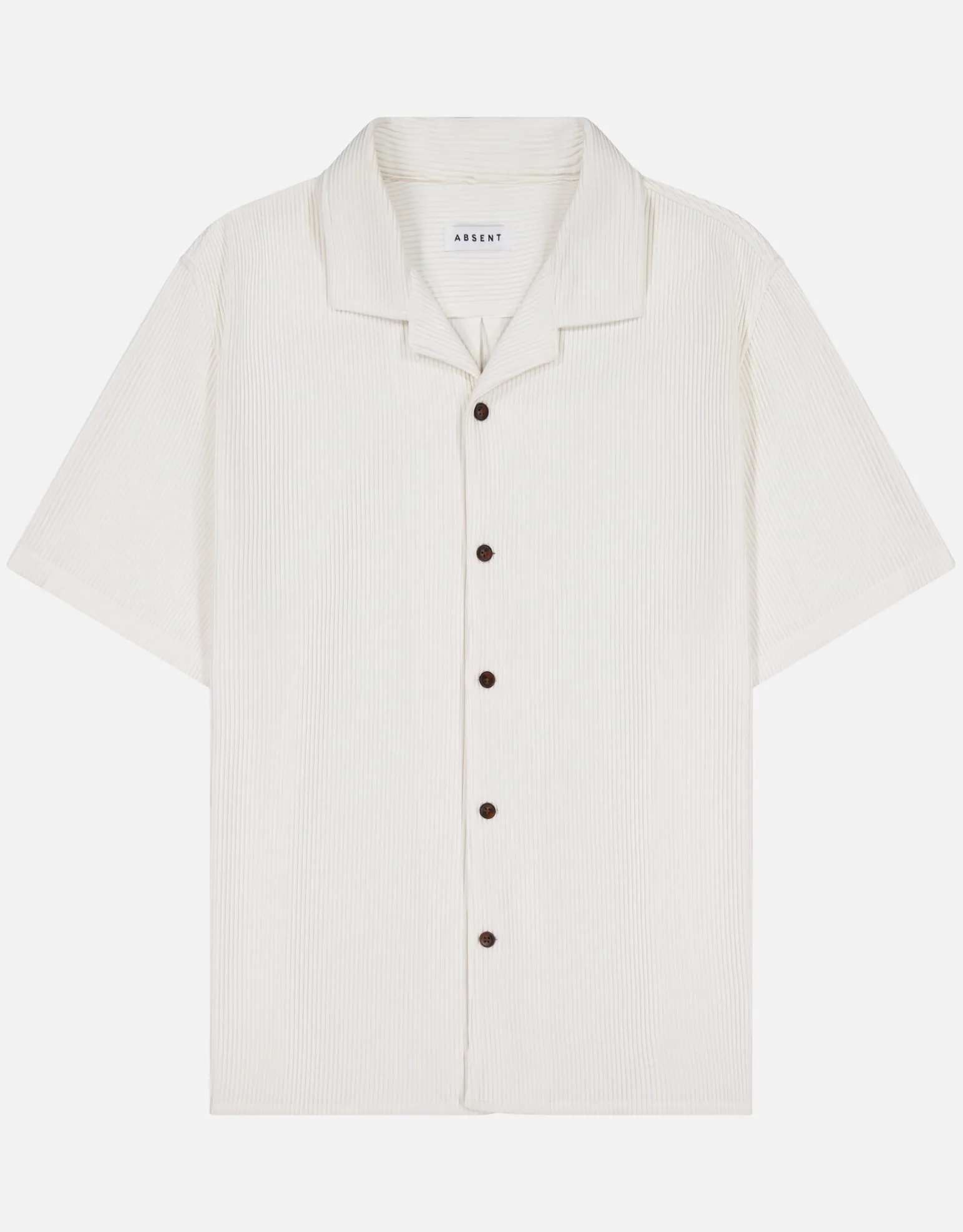 Plisse Pleated Relaxed Short Sleeve Shirt in Dusty Olive