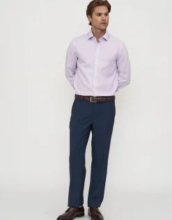 Puppytooth Long Sleeve Dress Shirt in Lilac
