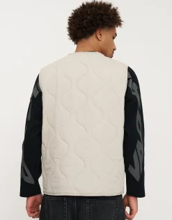 Quilted Vest in Stone