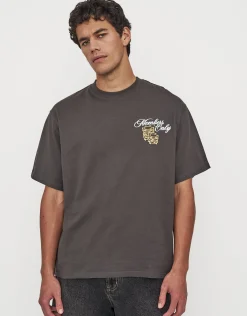 Raising Stakes Relaxed Fit T Shirt in Pewter Grey