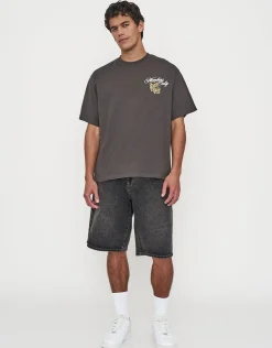 Raising Stakes Relaxed Fit T Shirt in Pewter Grey