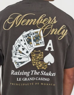 Raising Stakes Relaxed Fit T Shirt in Pewter Grey