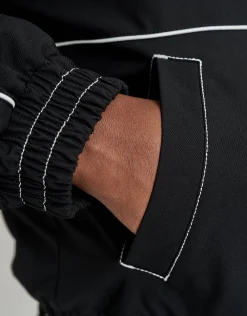 Redstar Cropped Racing Jacket in Black