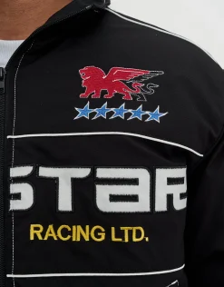 Redstar Cropped Racing Jacket in Black