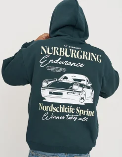 Redstar Racer Oversized Hoodie in Black