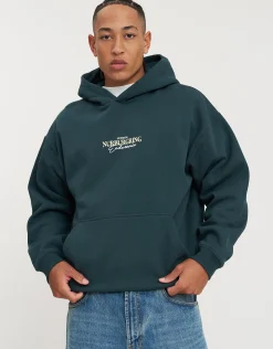 Redstar Racer Oversized Hoodie in Black
