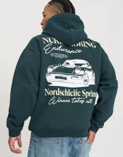 Redstar Racer Oversized Hoodie in Black
