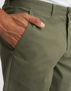 Regular Fit Stretch Chino Shorts in Stone