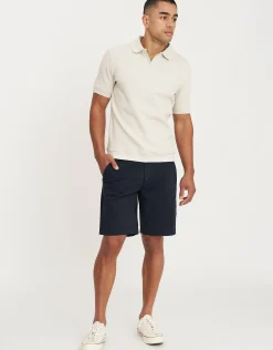 Regular Fit Stretch Chino Shorts in Stone
