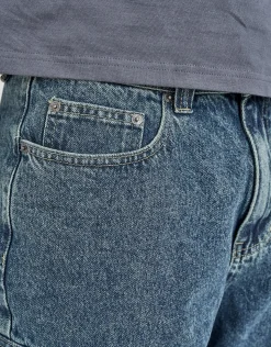 Relaxed Fit Cargo Jorts in Cloud White