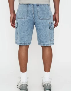 Relaxed Fit Cargo Jorts in Raw Shadow
