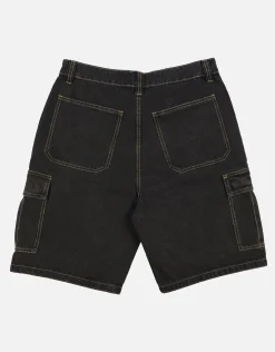 Relaxed Fit Cargo Jorts in Raw Shadow