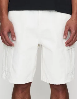 Relaxed Fit Cargo Jorts in Raw Shadow
