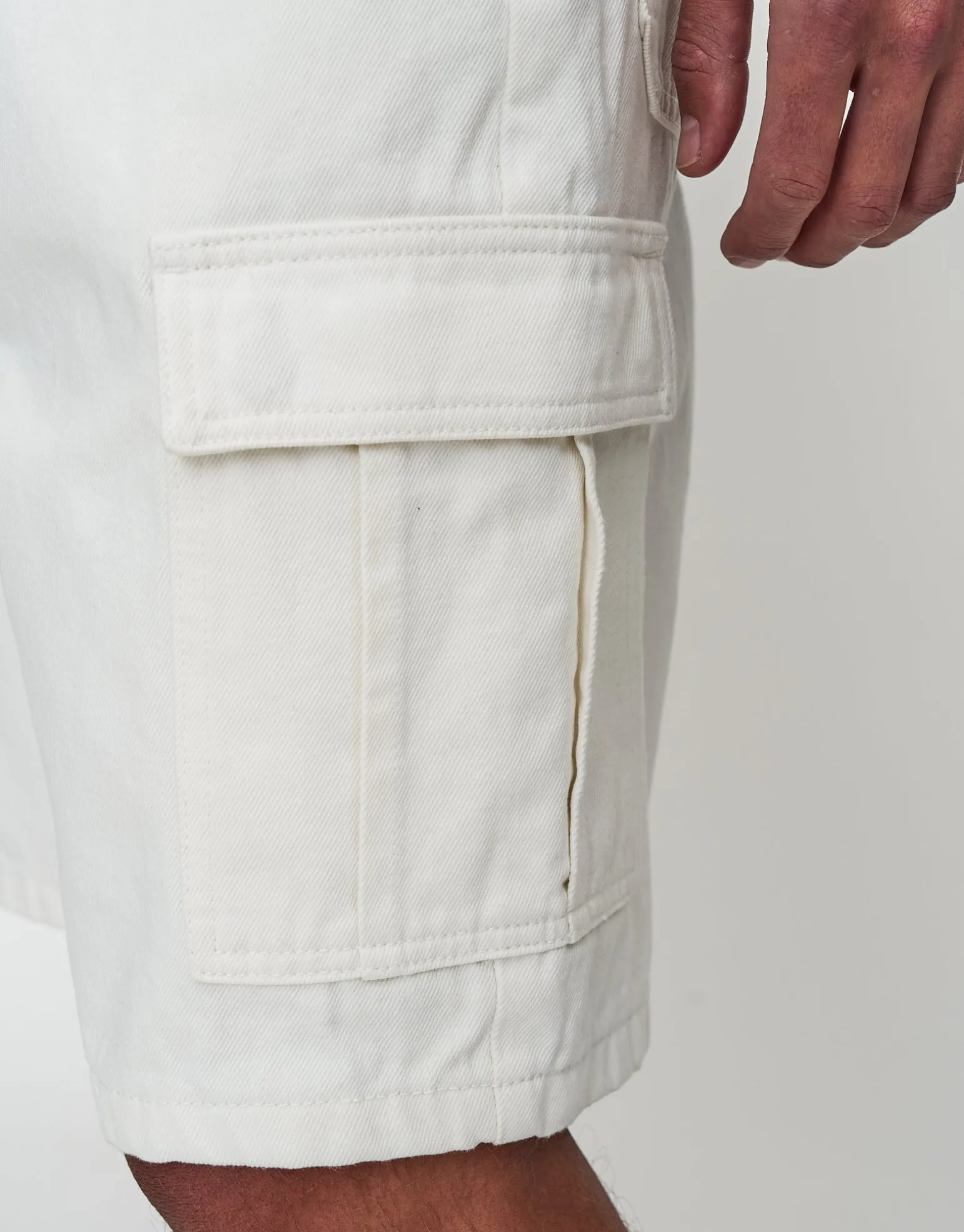 Relaxed Fit Cargo Jorts in Sun Washed Blue