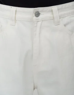 Relaxed Fit Cargo Jorts in Washed Black