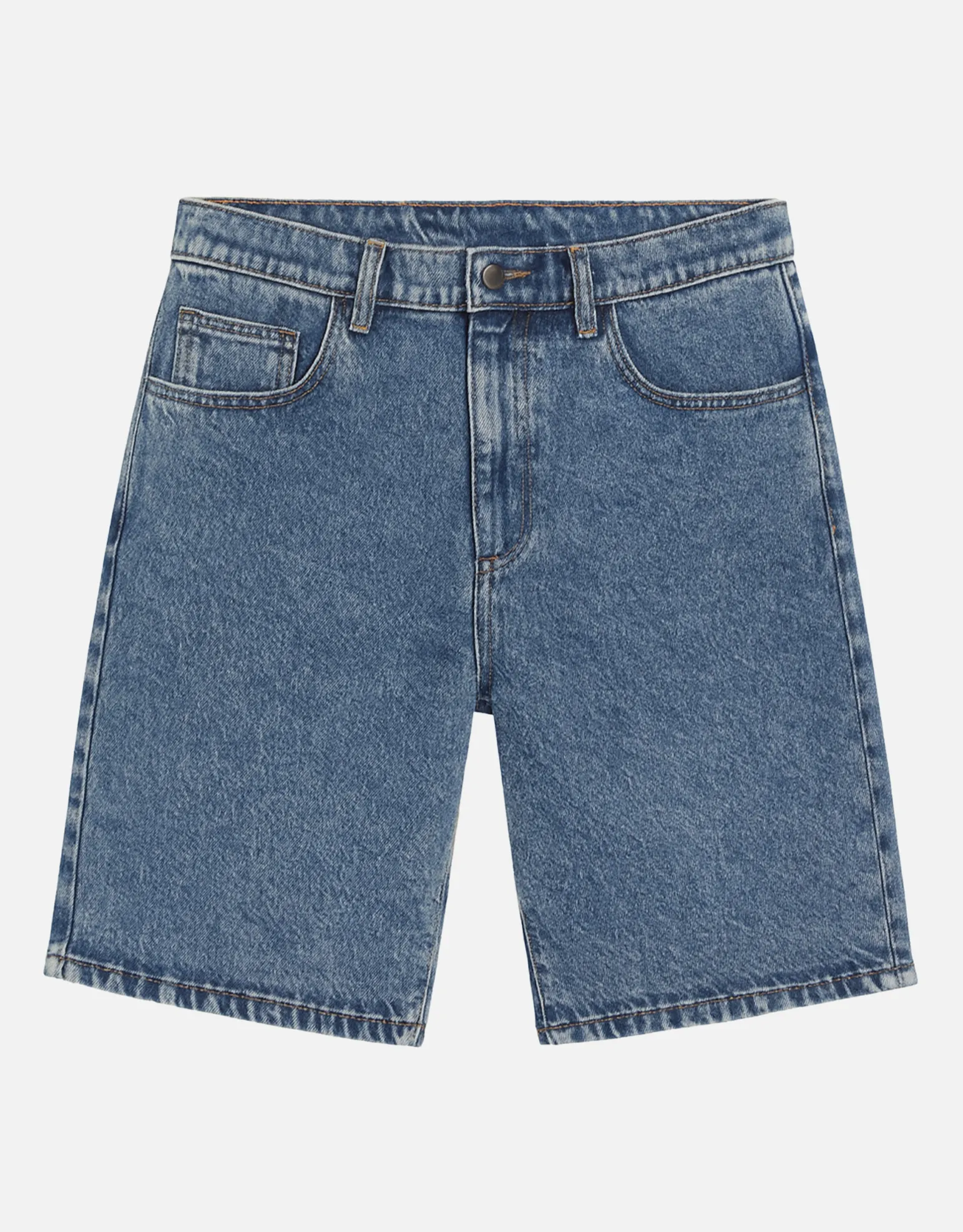 Relaxed Fit Denim Shorts in Grey