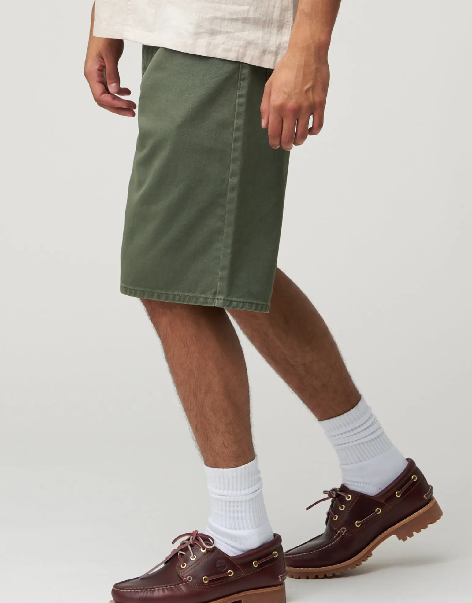 Relaxed Fit Denim Shorts in Grey