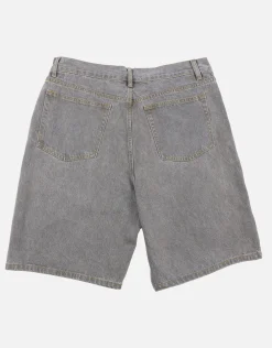 Relaxed Fit Denim Shorts in Grey