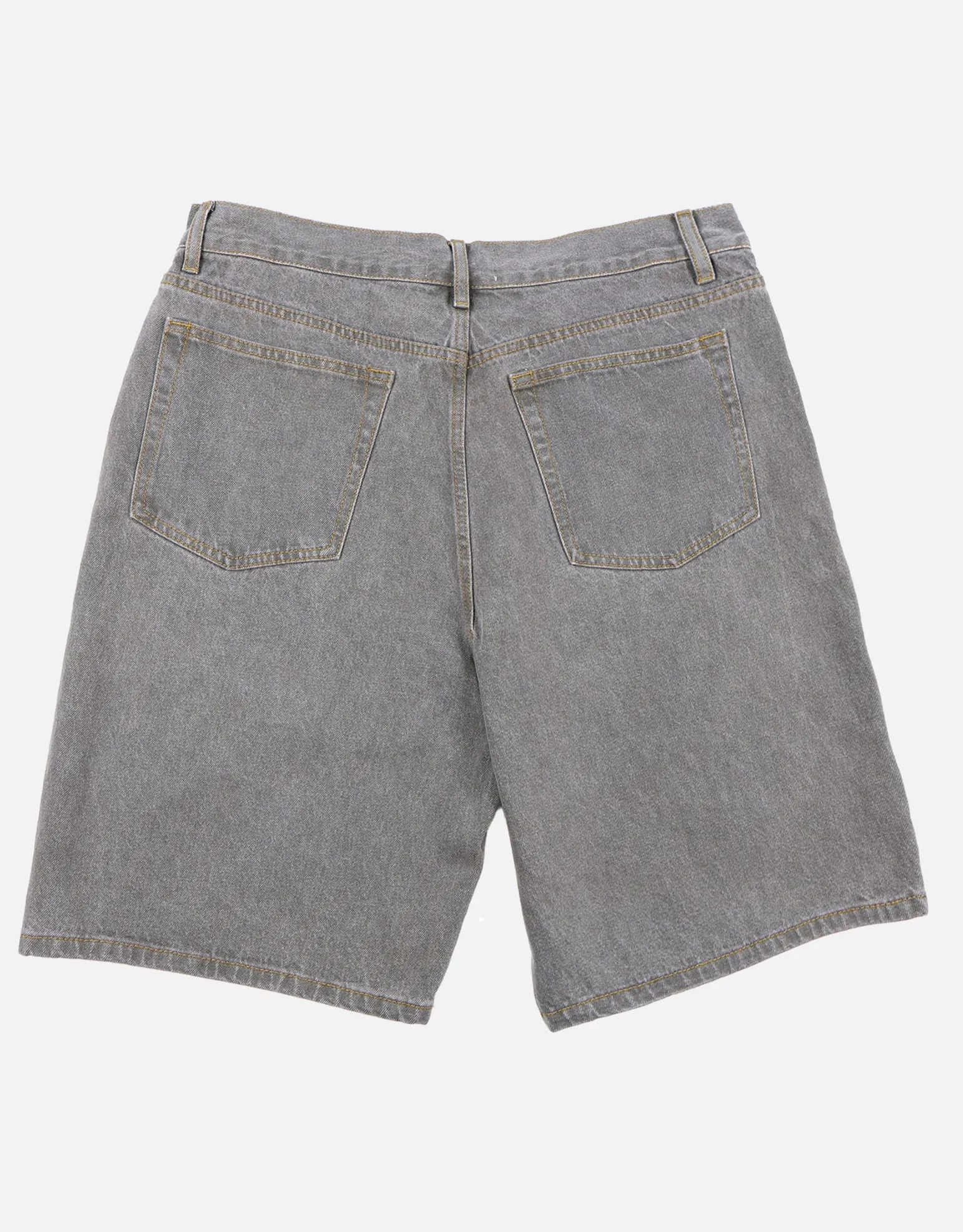 Relaxed Fit Denim Shorts in Grey