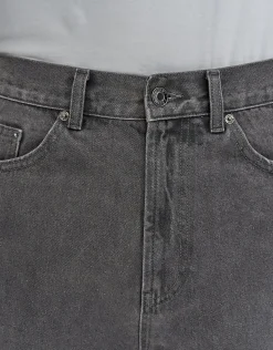 Relaxed Fit Denim Shorts in Grey