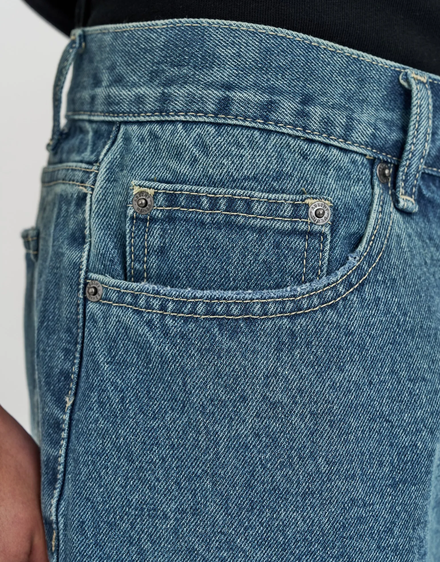Relaxed Fit Denim Shorts in Grey