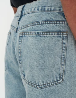 Relaxed Fit Denim Shorts in Grey