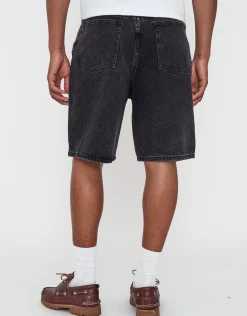 Relaxed Fit Denim Shorts in Grey
