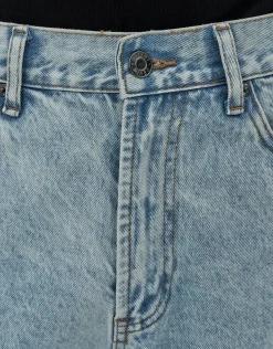 Relaxed Fit Denim Shorts in Grey