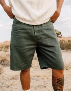 Relaxed Fit Denim Shorts in Grey