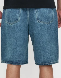 Relaxed Fit Denim Shorts in Lt Blue