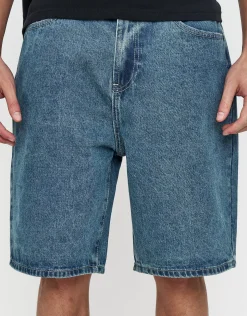 Relaxed Fit Denim Shorts in Lt Blue