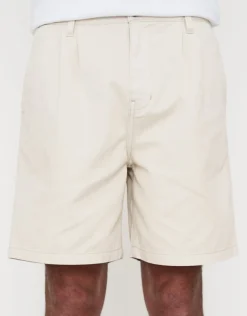 Relaxed Fit Pleated Shorts in Brown