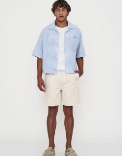 Relaxed Fit Pleated Shorts in Brown