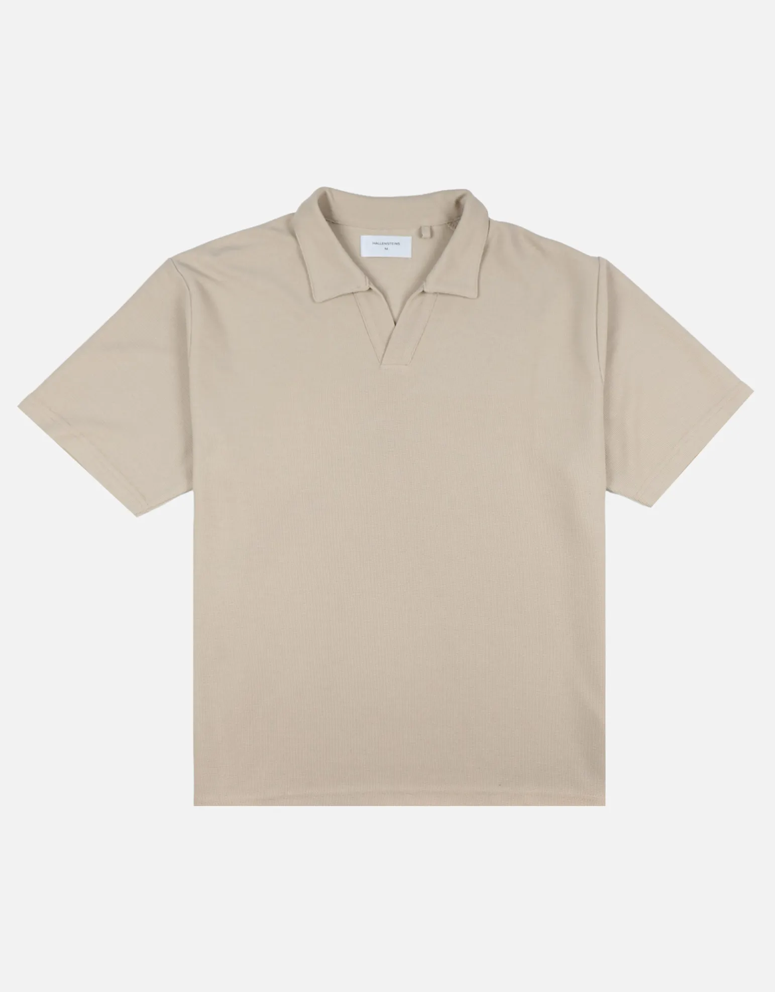 Relaxed Open Collar Polo in Ecru