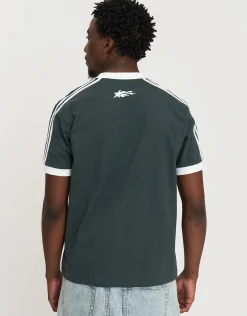 Retro Ringer Italia Football T Shirt in Eclipse